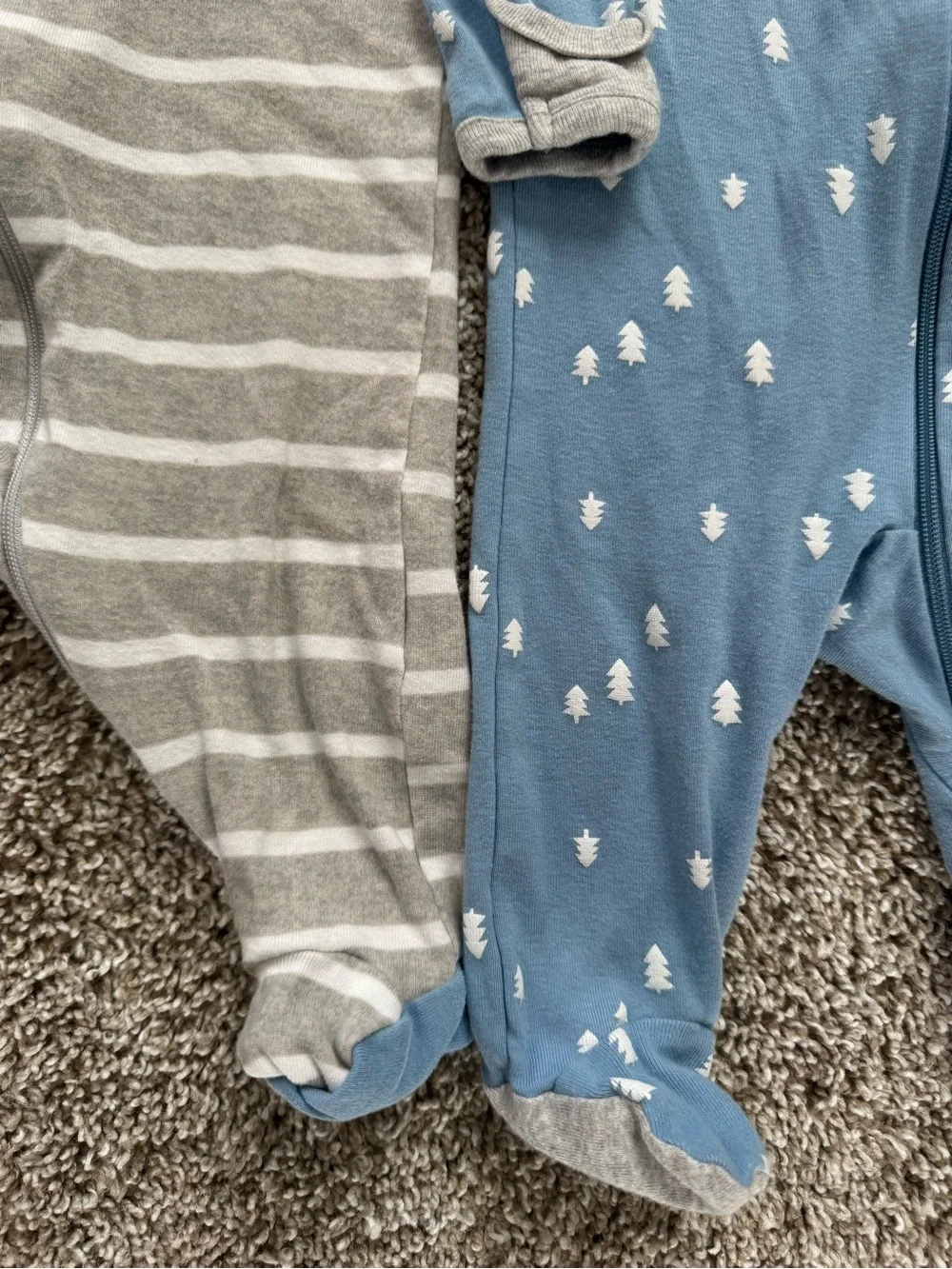 Baby Boy Sleeper Bundle 0-3 Months Mixed Print One-Piece Footies Set 7 Piece Lot